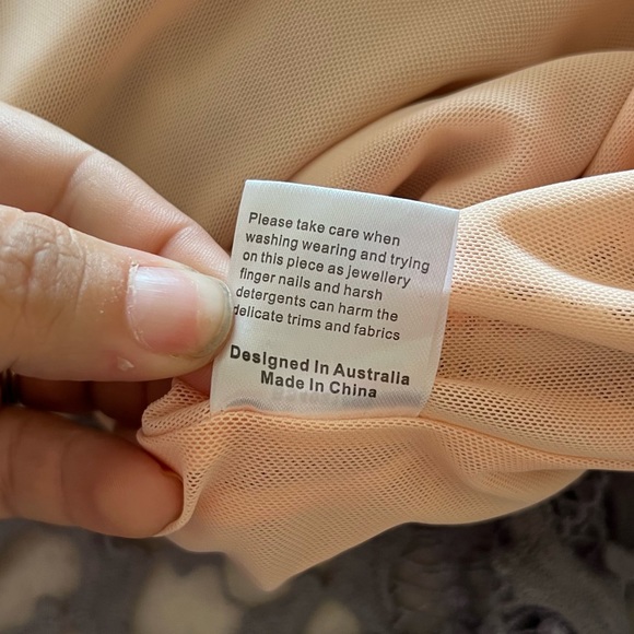 Anthropologie Elliatt Tingle Lace Overlay Midi Dress - Picture 7 of 8